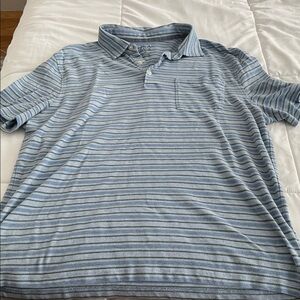 Jos. A. Bank Light Blue Striped Polo Shirt